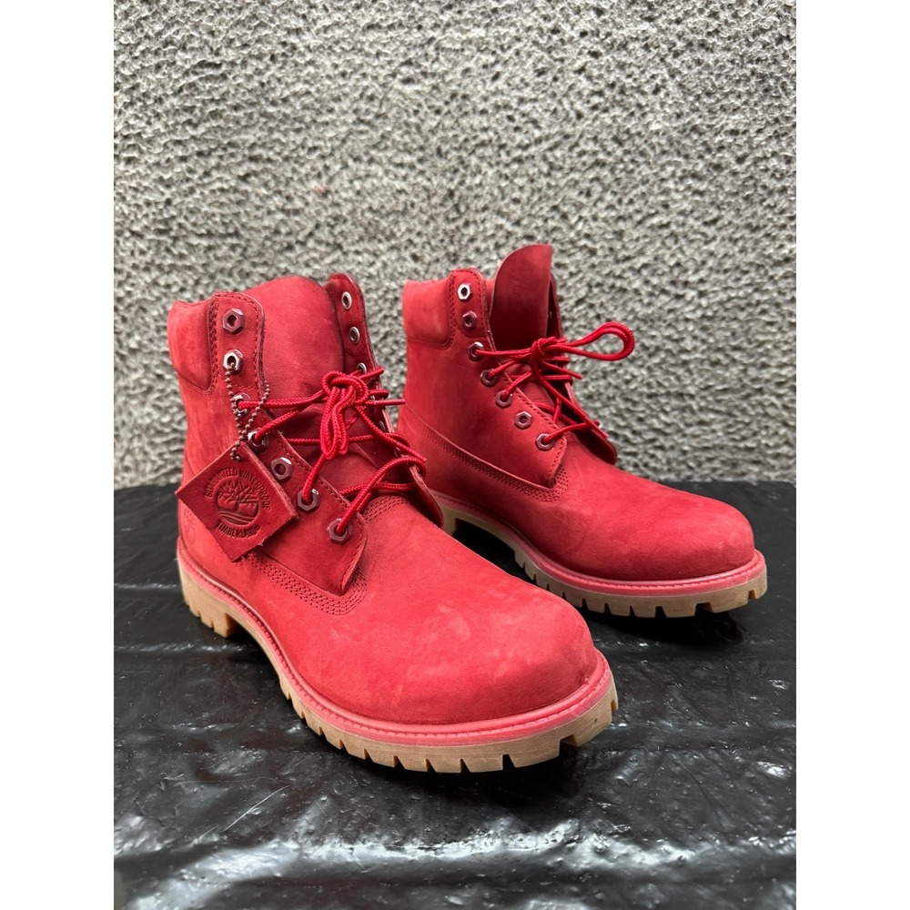 Timberland Premium 50th Anniversary Edition 6" Waterproof Boots Red Mens Size 9M